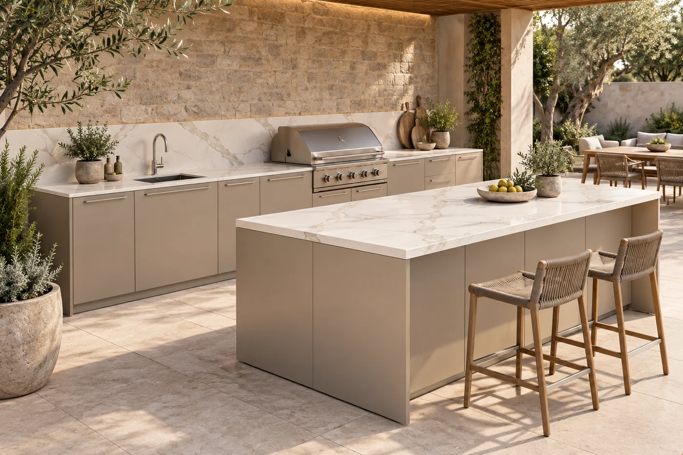 Courtyard Duo — Straight + island — Design concept