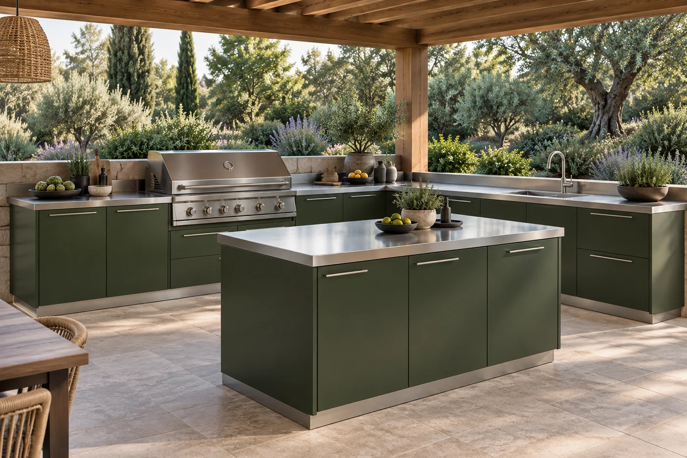 Veranda L Duo — A L + isola — Concept di design